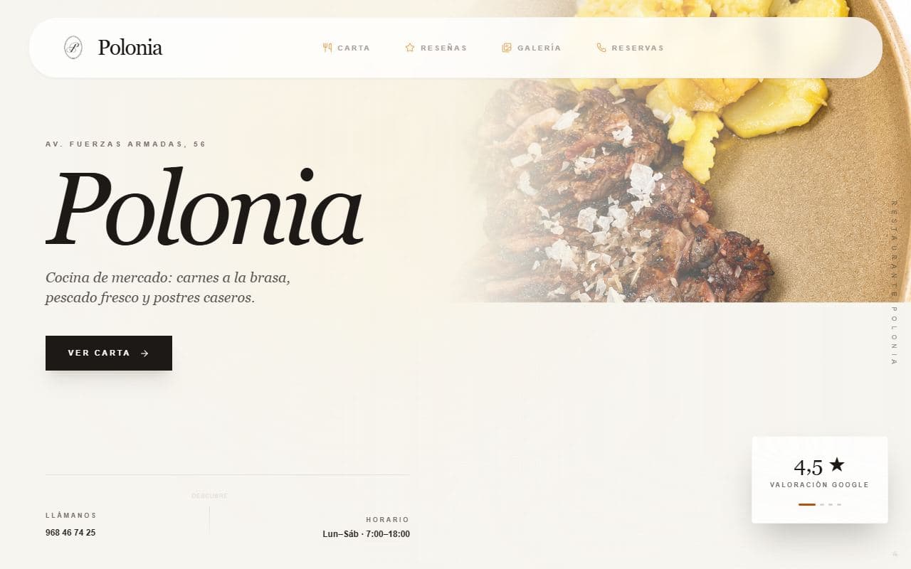 Captura de Restaurante Polonia